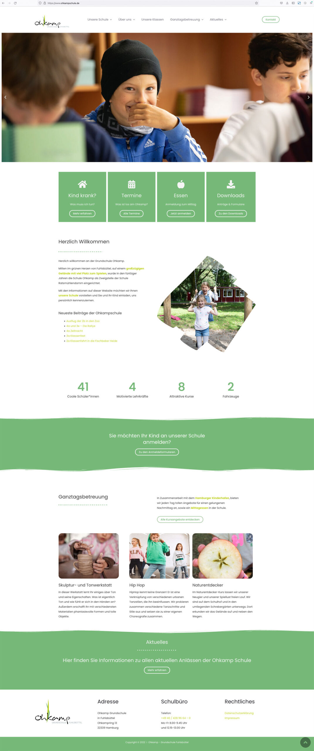 Ohkampschule Website